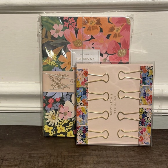 Rifle Paper Co. Office New Rifle Paper Co Notebook Set Binder Clips